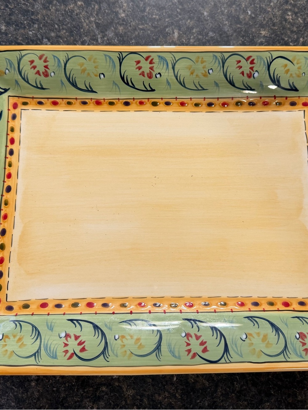 Corsica Home Esmeralda rectangular serving tray